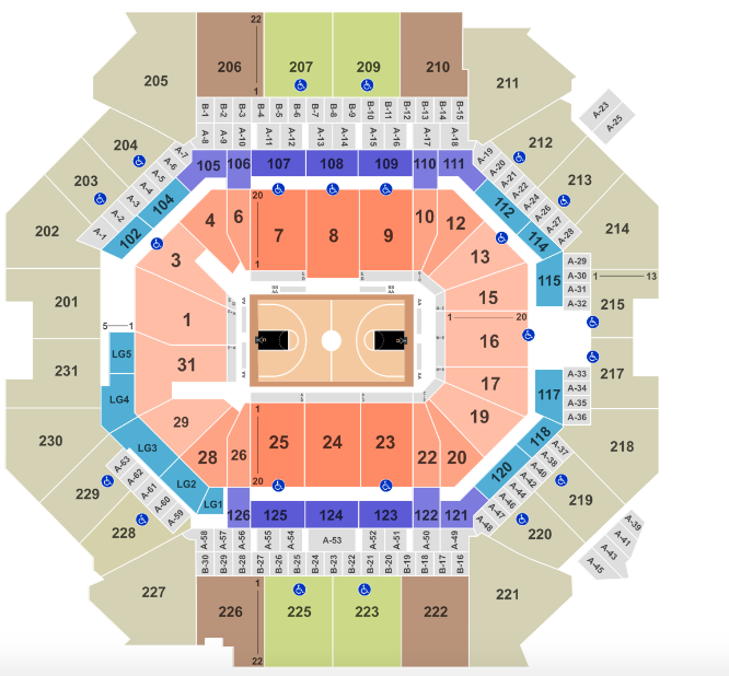 Barclays Center Concert Seating Chart With Seat Numbers Two Birds Home